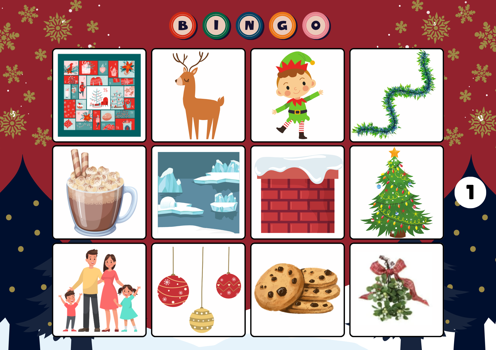 Anglais CM1 / CM2 — Bingo of Christmas